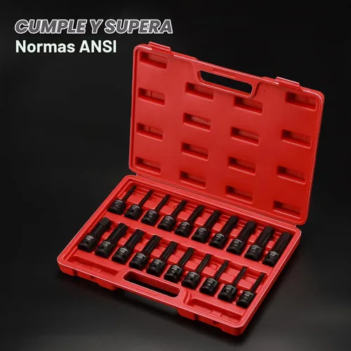 Vista 7 de CASOMAN Juego de brocas hexagonales de impacto Drive Master de 1/2 pulgada, destornillador hexagonal, SAE/métrico, 1/4" - 3/4", 0.236 in - 0.748 in