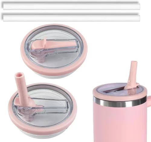 Vista 12 de Paquete de 2 tapas abatibles para vasos de 40 onzas, de repuesto, compatibles con Stanley Quencher, a prueba de fugas, resistentes a salpicaduras