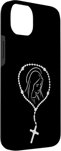 Vista 39 de iPhone 16 Rosario Virgen María Dios Jesús Fe Religioso Católico Estuche de Regalo