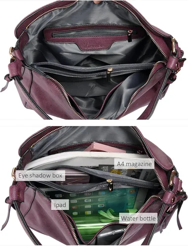 Vista 6 de Bolsos de mano para mujer diseño grande bolso tipo hobo de piel sintética