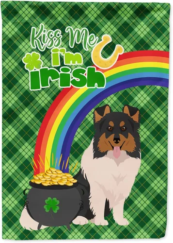 Vista 17 de Caroline's Treasures WDK4731GF - Bandera decorativa para jardín del día de San Patricio, color negro y tostado, Airedale Terrier, para jardín