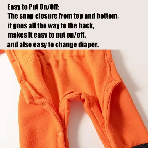Vista 4 de Disfraz de animal para bebé, traje unisex para niños pequeños, disfraz de Halloween