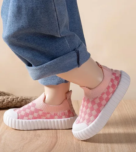 Vista 2 de SEBELLST Zapatos de bebé para niños y niñas, zapatillas antideslizantes y transpirables, suela plana de goma suave, zapatillas de malla casual