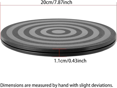 Vista 2 de ZZRANYE Soporte Giratorio Resistente de 8 Pulgadas - Base Lazy Susan Giratoria de 360 Grados con Rodamientos de Bolas de Acero para Base