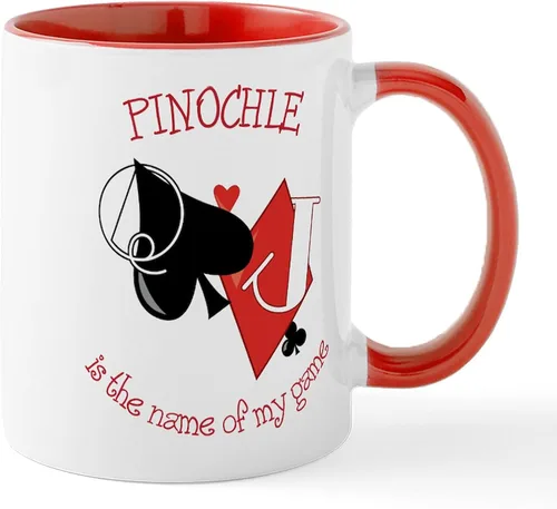 Vista 52 de CafePress Euchre Champ Mugs Taza de café de cerámica de 11 oz (11.0 fl oz)