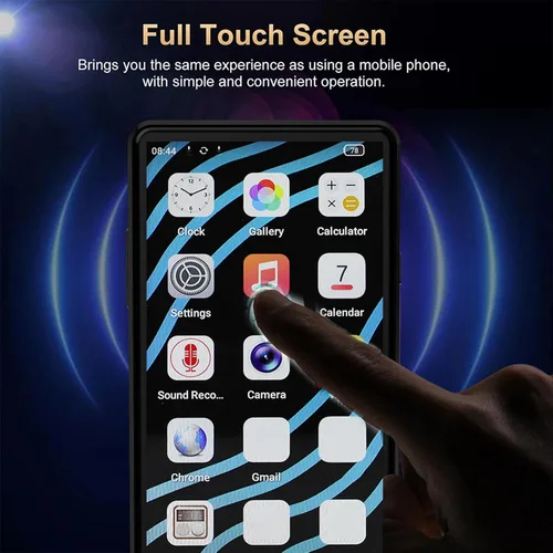 Vista 5 de Luocute Reproductor de MP3 de 64 GB, BT WiFi 12 reproductor de música con pantalla táctil HD de 4.99 pulgadas, cámara de 16 MP, reproducción