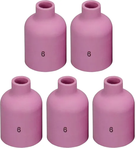 Vista 14 de RIVERWELD TIG - Boquilla de alúmina con lente de gas, vasos de cerámica Jumbo de gran diámetro 53N87 12# 3/4 pulgadas 53N88 5/8 pulgadas #10 53N89
