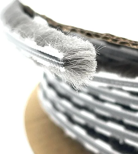 Vista 5 de CRL Z78172C - Burlete con cremallera de 100 pies, altura del pelo de 0.250 pulgadas, ancho de respaldo de 0.187 pulgadas, gris