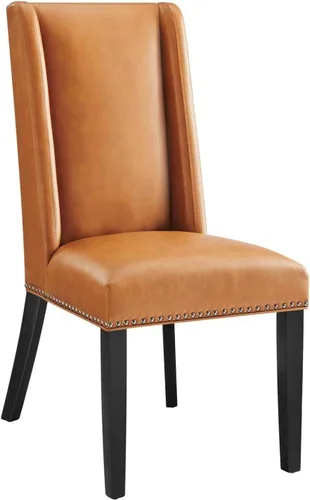 Vista 6 de Modway MO- Baron - Silla de comedor moderna con respaldo alto y tapizada de piel sintética, color negro