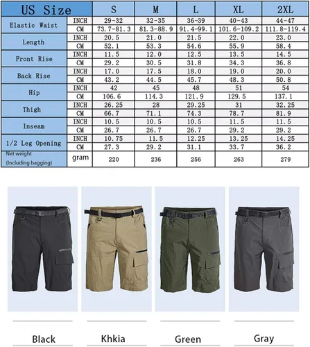 Vista 6 de Tuliqiong Pantalones cortos elásticos de secado rápido de verano para hombre