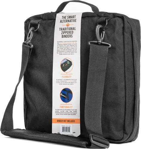 Vista 3 de binderbag portafolios clásico cierre Binder Bolsa Azul
