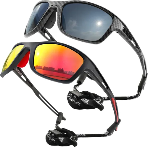 Vista 10 de Solsun Polarized Sunglasses for Men Woman, Sport Wrap Around Sun Glasses UV Protection for Fishing Driving Cycling