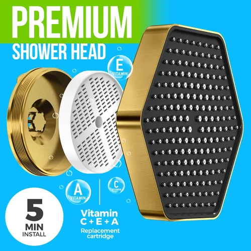 Vista 9 de AquaHomeGroup Juego de cabezal de ducha filtrado de lujo, filtro de ducha de 20 etapas para agua dura, cloro, fluoruro, metales pesados, cabezal