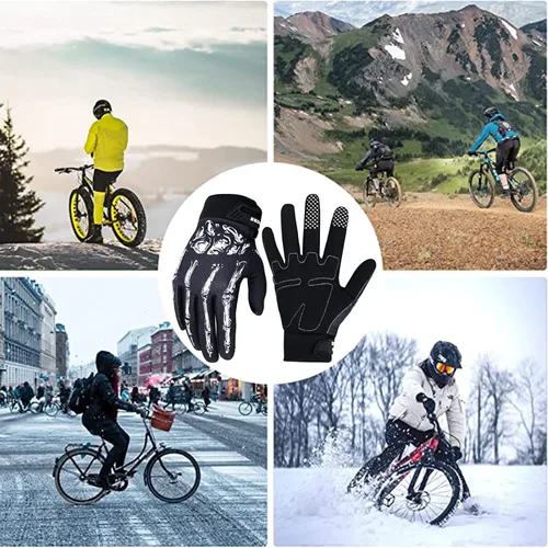 Vista 5 de BRZSACR Guantes deportivos al aire libre guantes de ciclismo con pantalla táctil para motocicleta MTB hombres mujeres