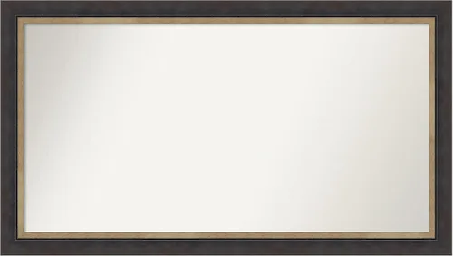 Vista 154 de Amanti Art Espejo personalizado, espejo de baño negro Astor, espejo de pared o espejo de tocador de baño sobre el fregadero (25 x 25 pulgadas)