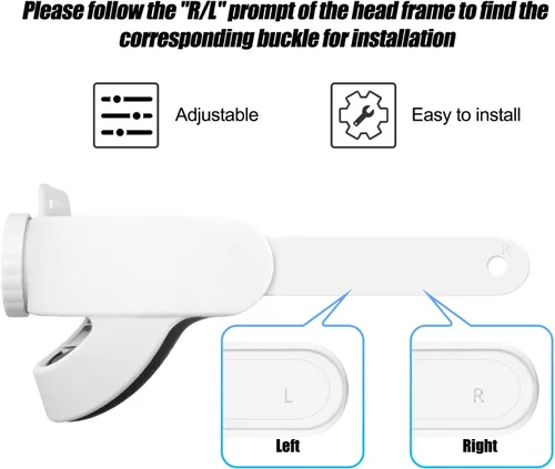 Vista 6 de Esimen Correa de élite K3 Head todo en uno para Oculus Quest 2 con juego de accesorios para funda de transporte correa de espuma cómoda comodidad