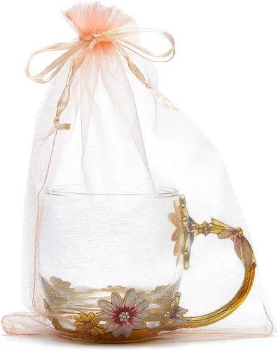 Vista 9 de 50 bolsas de organza de 6 x 9 pulgadas, bolsa de regalo de fiesta de boda con cordón