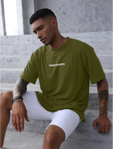 Vista 4 de YawYews Camisetas atléticas de moda para hombre, de manga corta, casual, lisas, holgadas, para entrenamiento, gimnasio, ropa de calle