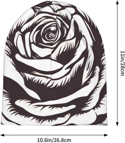 Vista 6 de Many Lovely Roses Warm and Breathable Men's and Women's Universal Versatile Brimless Hat, for Daily Home and Outdoor Activities Clothing Accessories