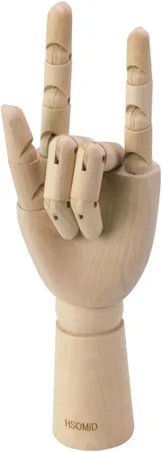 Vista 9 de HSOMiD Maniquí articulado de madera de artistas de 12 pulgadas, perfecto para decoración del hogar, dibujo de la figura humana (A)