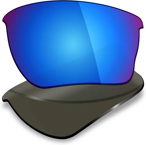 Vista 4 de Mryok 4 pares de lentes polarizadas de repuesto para gafas de sol Oakley Quarter Jacket - Stealth BlackFire RedIce BlueSilver Titanium