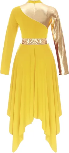 Vista 5 de Aislor Vestido de baile litúrgico de alabanza litúrgica para mujer, disfraz de adoración de iglesia