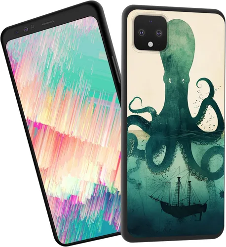 Vista 513 de Funda delgada para Google Pixel 4 XL, funda delgada de silicona de TPU suave a prueba de golpes para Google Pixel 4 XL, astronauta Galaxy