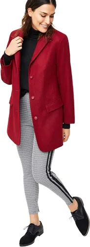 Vista 5 de Ellos Blazer largo de mezcla de lana para mujer, talla grande, chaqueta de trabajo e informal