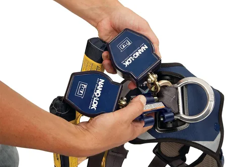 Vista 2 de 3M DBI-SALA Nano-Lok 3100087 - Conector para líneas de vida autorretráctiles Nano-Lok, conector de doble pierna, azul
