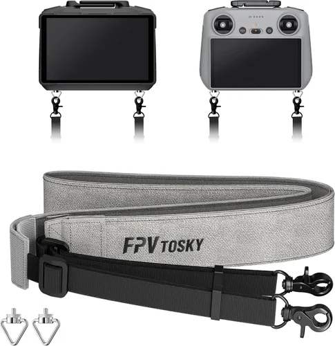 Vista 7 de FPVtosky Cordón para DJI RC 2 y RC y RC Pro 2, correa de cuello RC, cuero suave compatible con accesorios de mando a distancia DJI Negro