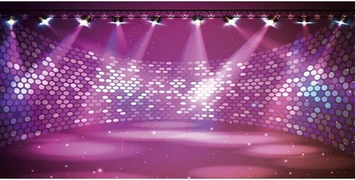 Vista 6 de Leyiyi Fondo de concierto de escenario gratuito de 5 x 3 pies, espectáculo de música, entretenimiento, discoteca, club, luces de fondo púrpura