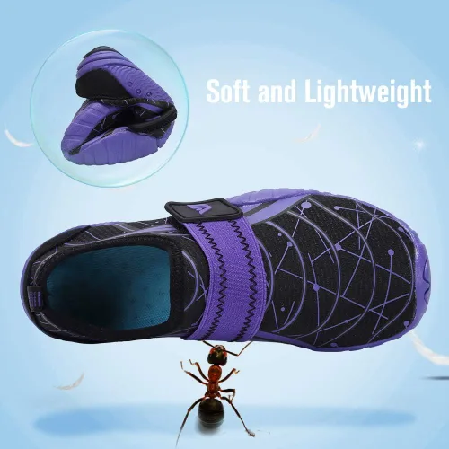 Vista 2 de CIOR Zapatos de agua ligeros para niños y niñas, tenis acuáticos para la playa (niños pequeñosniños grandes)