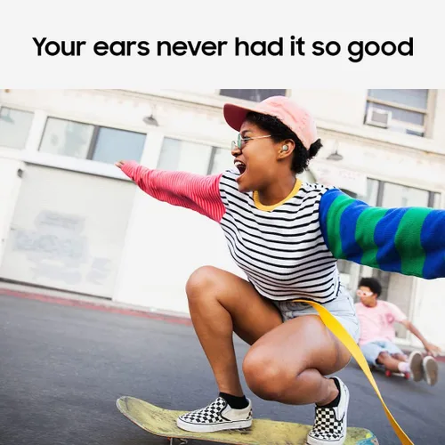 Vista 5 de Samsung Galaxy Buds 2 auriculares inalámbricos con cancelación de ruido, sonido ambiental, con Bluetooth, ligeros y cómodos, con control táctil