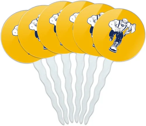Vista 362 de Abilene Christian - Juego de 6 palillos para cupcakes con logotipo secundario