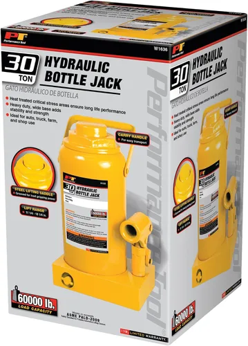 Vista 3 de Performance Tool W1636 30 toneladas (60,000 lbs.) gato hidráulico de botella resistente, Rango: 11 1/4-pulgadas a 18 1/4-pulgadas