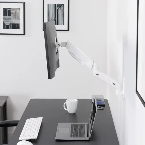 Vista 8 de VIVO Soporte de pared de contrapeso para monitor único para pantallas de 32 pulgadas de hasta 19.8 libras, movimiento completo, VESA máximo 100x100