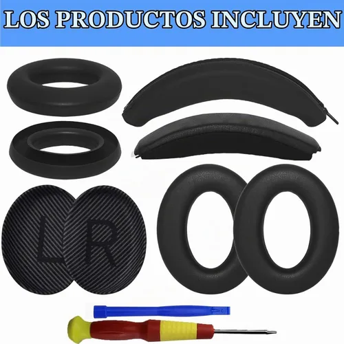 Vista 5 de Adhiper Almohadillas para los oídos + diadema + cubierta de silicona para los oídos + protector de diadema Kit de reparación para auriculares Bose
