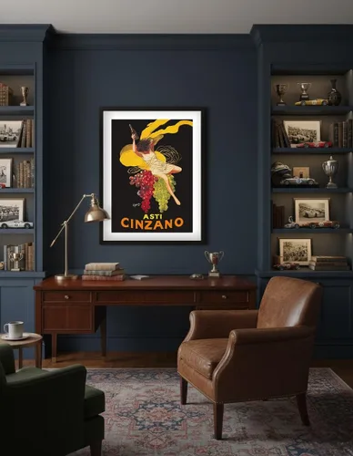 Vista 4 de Asti Cinzano - Asti Spumante - Vino blanco espumoso italiano - Póster publicitario vintage por Leonetto Cappiello c.1910 - Impresión artística