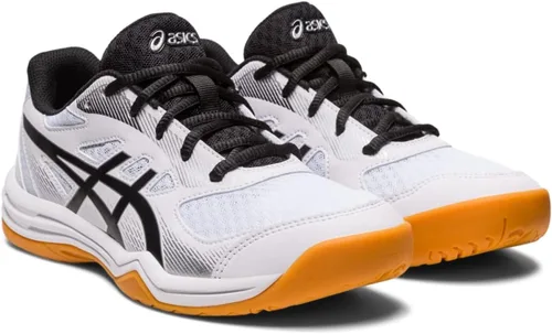 Vista 2 de ASICS Upcourt 5 GS - Tenis deportivos para niños pequeños y grandes, parte superior textil con cierre de cordones y diseño llamativo