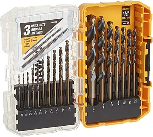Vista 5 de DEWALT Juego de brocas de óxido negro con punta piloto, 13 piezas (DW1163)
