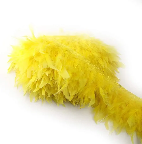 Vista 12 de MELADY 2 yardas de plumas de pavo con flecos, vestido de moda, costura, manualidades, disfraces, decoración (negro)
