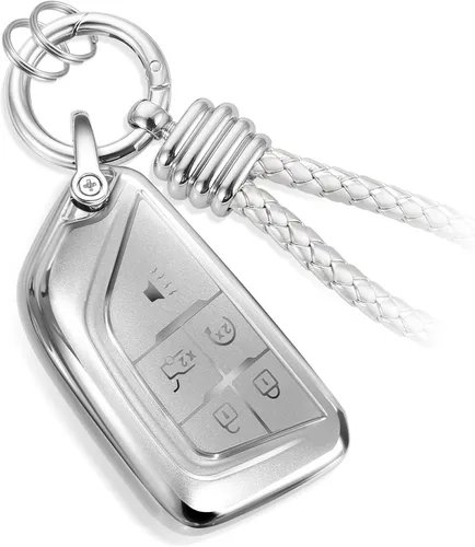 Vista 25 de Funda para Llavero Mercedes con Llavero de Cuerda Trenzada de Metal, Funda de Llave Suave Mejorada para Carcasa de Llavero Remoto Inteligente Sin