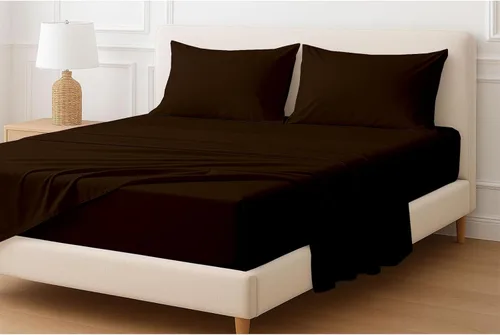 Vista 143 de Sábanas extra profundas, sábanas de algodón, 100% algodón, sábana bajera de bolsillo extra profundo de 22 pulgadas con elástico en todo el contorno