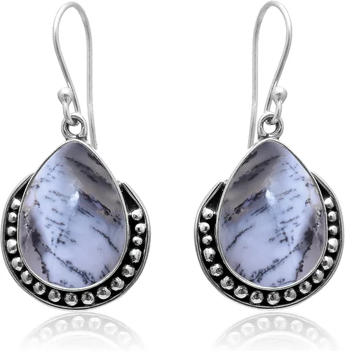 Vista 11 de Veracity Jewelry - Aretes de plata de ley con piedras preciosas para mujeres y niñas, regalo para su cumpleaños, aniversario, esposa, mamá, novia
