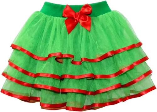 Vista 6 de Falda tutú de tutú de tul de tortuga y conejo para niñas pequeñas y grandes.