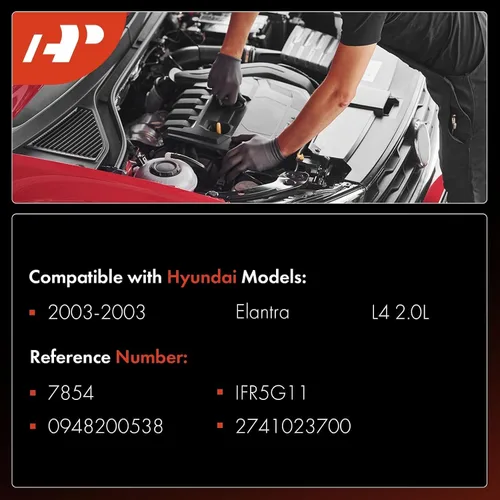 Vista 2 de A-Premium Iridium Platinum Bujías 4 unidades 2.0L L4 compatibles con Hyundai Elantra 2003, transmisión automática