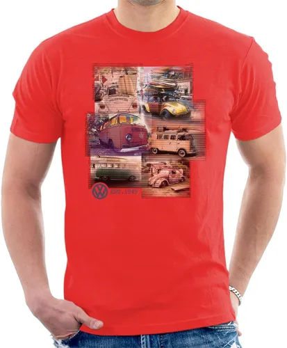 Vista 7 de Volkswagen Camiseta Camper Beetle Collage para hombre