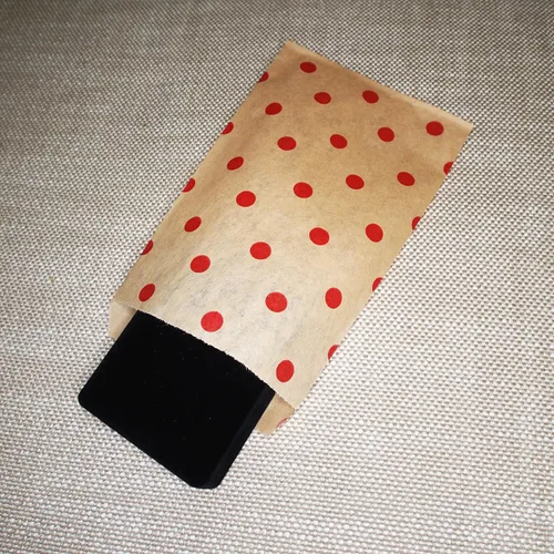 Vista 3 de CuteBox Bolsas de regalo de papel plano con lunares rojos (4 x 6 pulgadas) para mercancía, manualidades, recuerdos de fiesta, venta al por menor