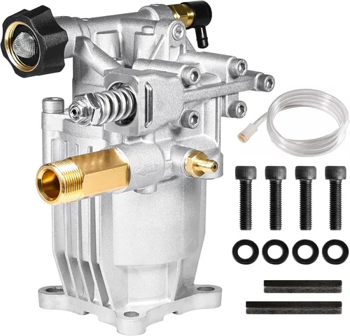 Vista 9 de YAMATIC Bomba horizontal de 3400 PSI para lavadora a presión de eje de 3/4 pulgadas a 2.6 GPM Bomba de repuesto OEM compatible con Simpson Honda