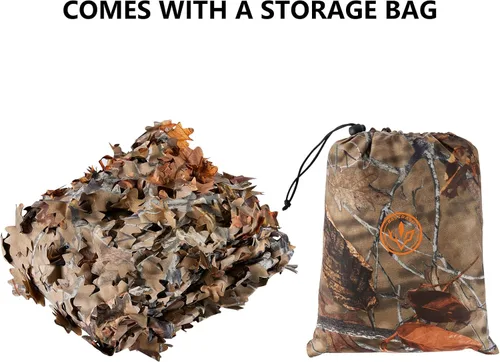 Vista 4 de BASSDASH Red de camuflaje con malla de camuflaje resistente al agua para caza, fiesta, persiana